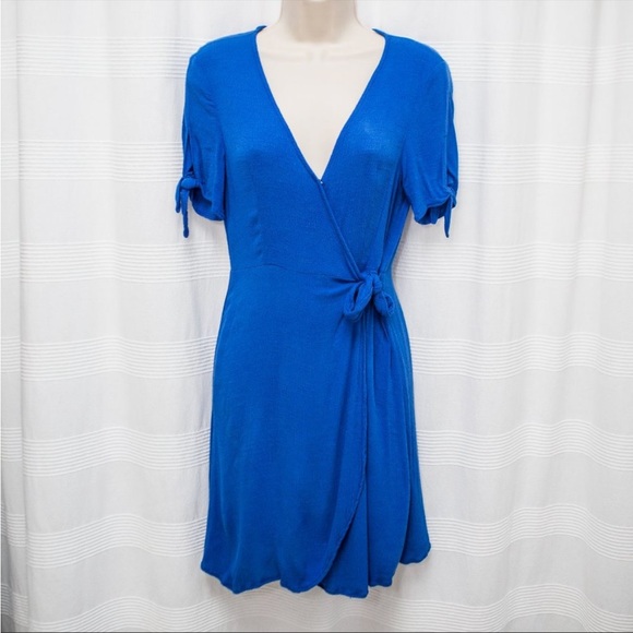 👗 Lulu’s 👗 Royal Blue Wrap Dress - S - Picture 7 of 12
